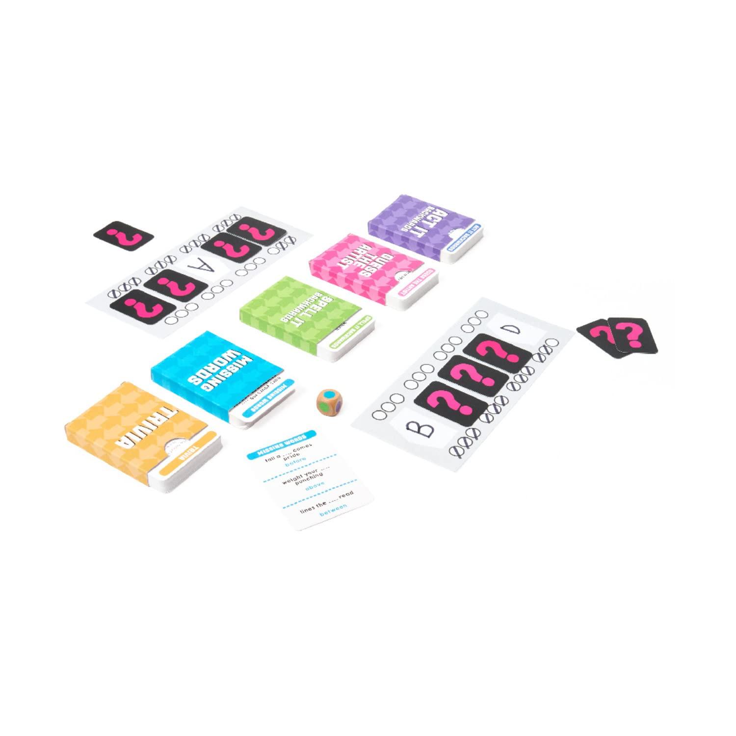 Format Games The Backwards Game - Silly Reverse Challenges and Word Play Fun! Cooperative Party Game, Family Game for Kids & Adults, Ages 12+, 4-10 Players, 30-60 Minute Playtime, Made by Format Games