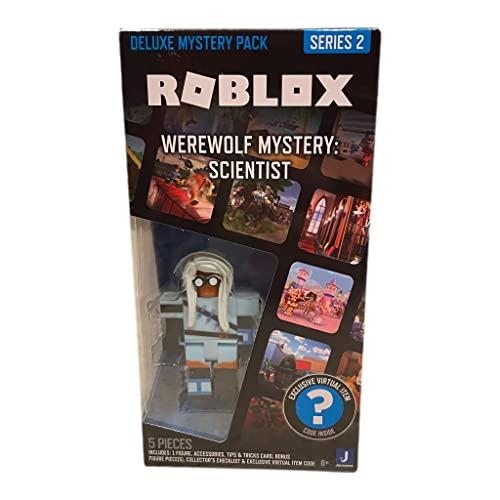 Roblox Roblox Deluxe Mystery Pack Action Figure Series 1 - Includes Exclusive Virtual Item (Choose Figure) (Werewolf Mystery: Scientist)