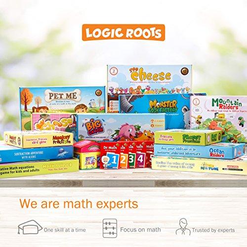 Logic Roots Logic Roots Cloud Hoppers Addition and Subtraction Game - Fun Math Board Game for 6 - 8 Year Olds, Easy to Play Educational Game for Kids at Home, Perfect STEM Toy Gift for Girls & Boys, Grade 1 & Up