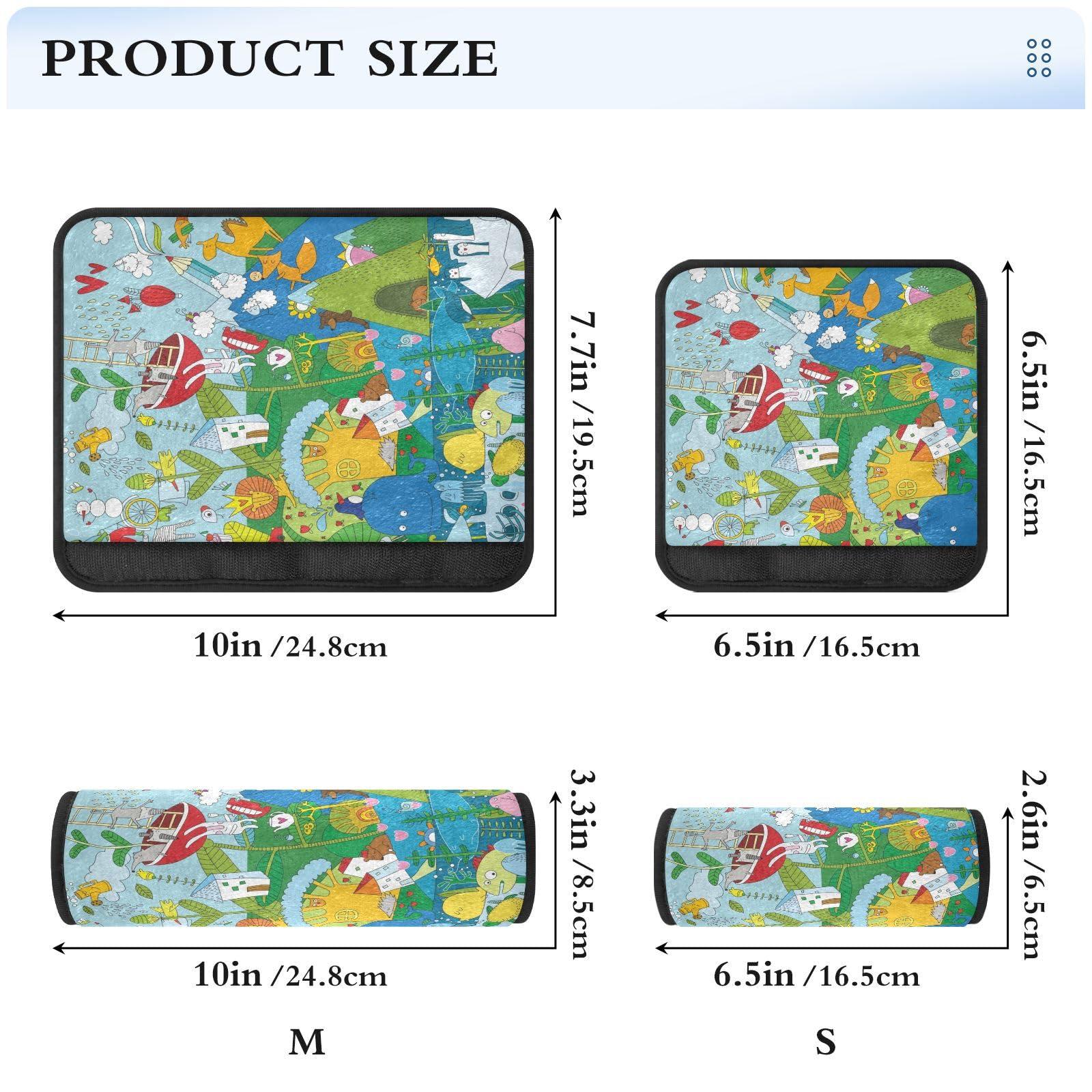 ElliTarr ElliTarr 2 Pack Seatbelt Covers Seat Belt Cover Pad for Adults Boys Girls Car Seat Strap Covers Pads Cushion Universal Shoulder Strap Pad Protector for Backpack Camera Bag 6.5 x 6.5 Inch Cute Zoo