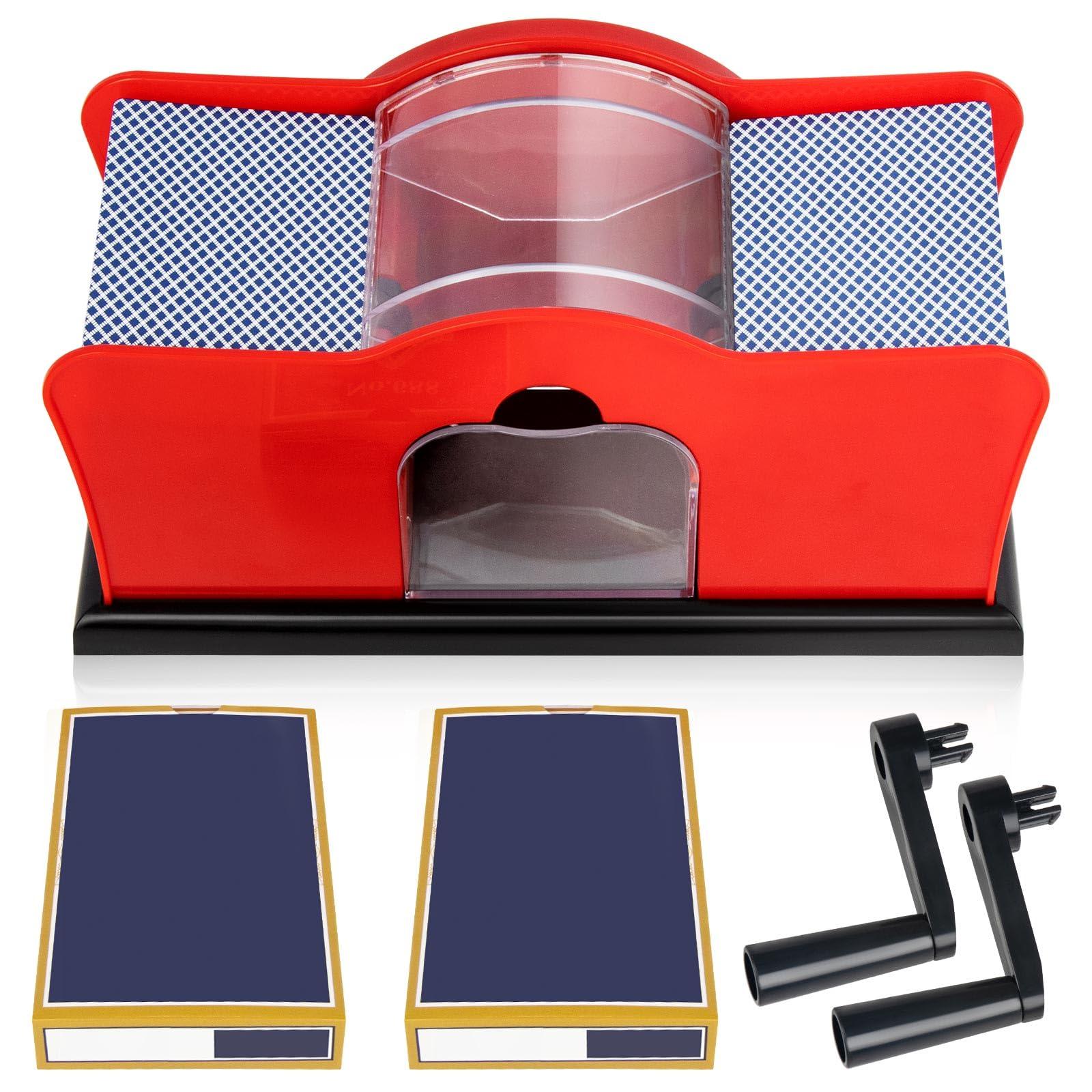 Autotron Autotron Manual Card Shuffler: Uno Card Shuffler, Comes with Two Decks of Playing Cards. Suitable for Playing Games Such as Uno, Hold'em, Blackjack, Rummy, Phase 10, Skip-Bo, and More