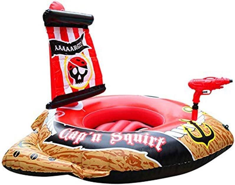 XXF-Shop Pool Float Inflatable Pirate Ship Floating Row, Summer Inflatable Pool Float Water Float Raft Ride on Pool Lounger Novelty Beach Suitable for Children for Chilling in The Pool