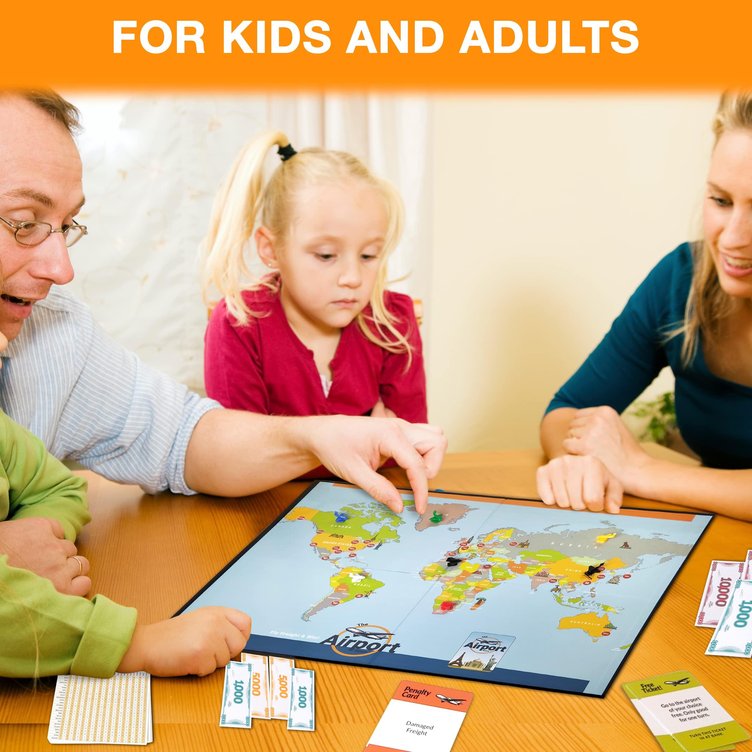 Valore Valore The Airport Game for 2-6 Players, Ages 8+ 90 min Play Time Family Games for Kids, Teens and Adults - Board Games for Family Game Night - The Family Game of Transporting Freight Around the World