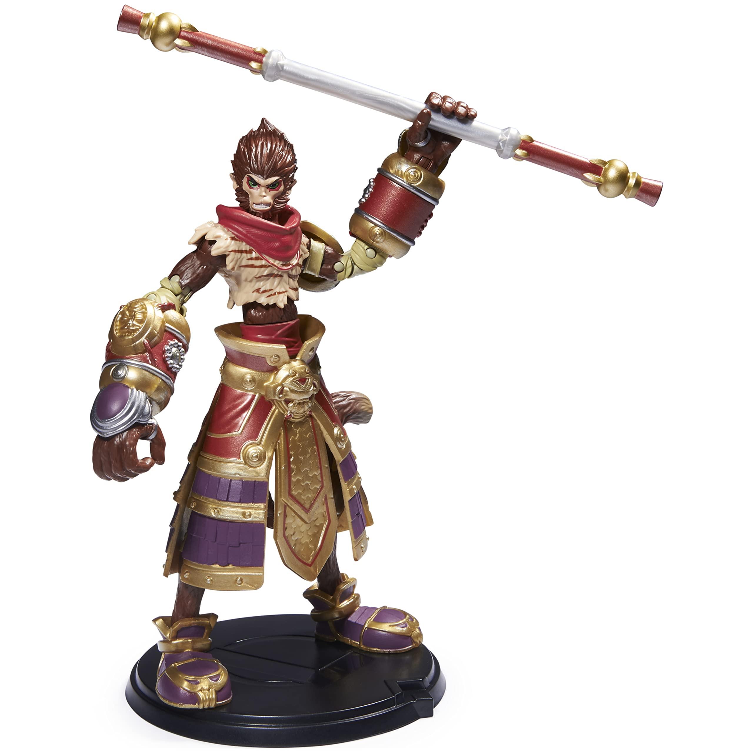 League of Legends League of Legends, 6-Inch Wukong Collectible Figure with Premium Details and Enchanted Staff Accessory, Champion Collection, Ages 12 and Up