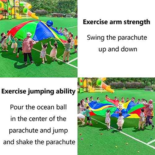 UUNVTOSU UUNVTOSU Play Parachute Nursery Sensory Game, Nursery Physical Training Resistance Play Parachute Games, Play Parachute for 3-6 Years Old Parachute Parachute(4m/13.1ft)