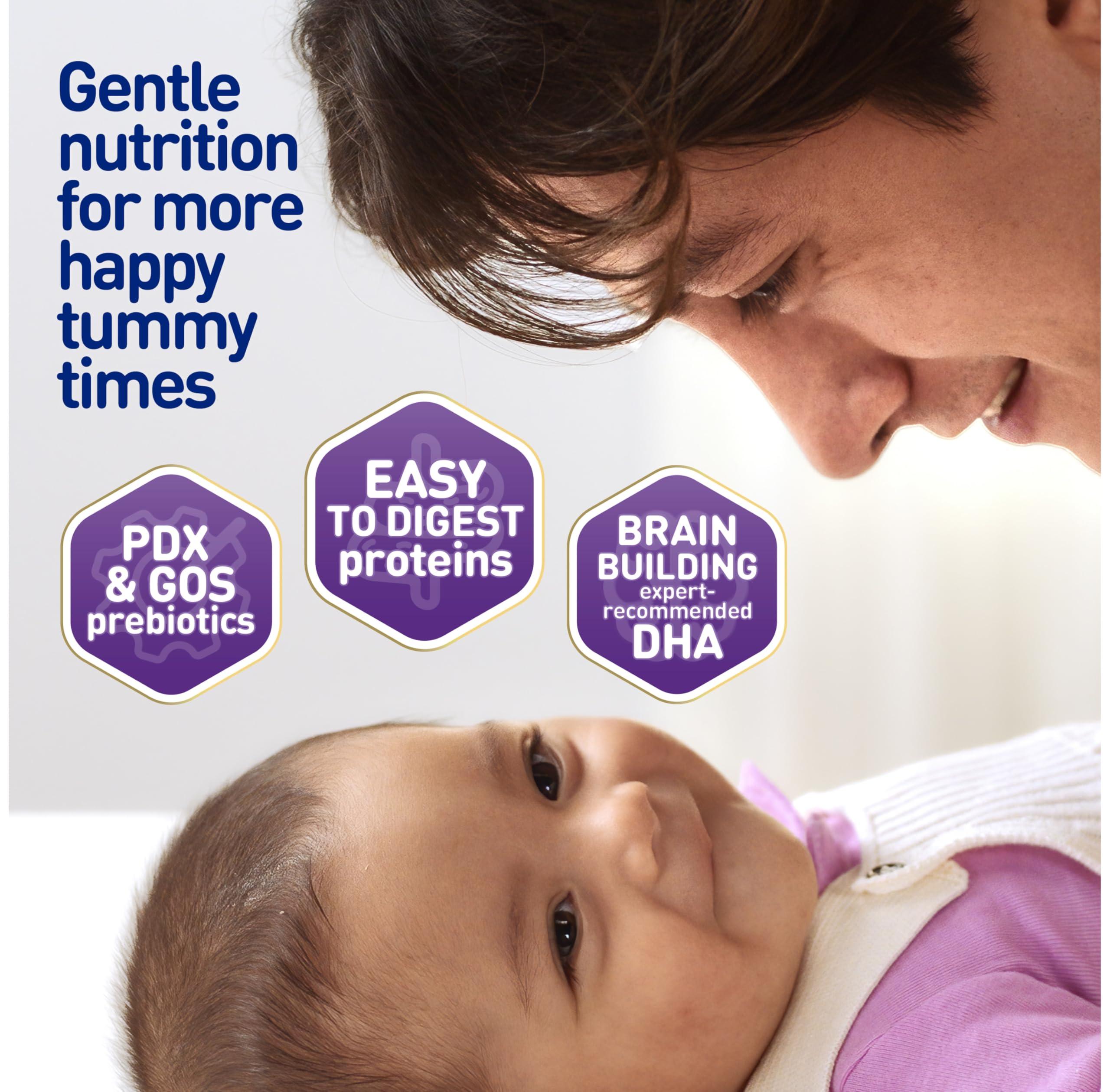 Enfamil Enfamil NeuroPro Gentlease Baby Formula, Brain Building DHA, HuMO6 Immune Blend, Designed to Reduce Fussiness, Crying, Gas & Spit-up in 24 Hrs, has Prebiotics to Promote Softer Stools, Baby Milk, 35.2 Oz (Pack of 4)