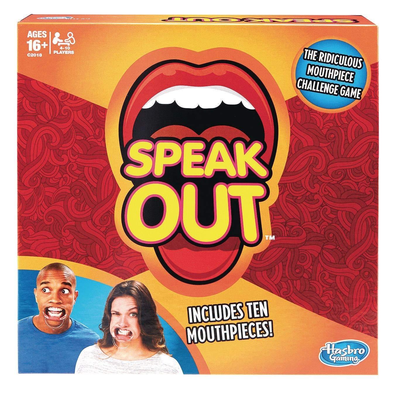 Hasbro Gaming Speak Out Game (with 10 Mouthpieces)