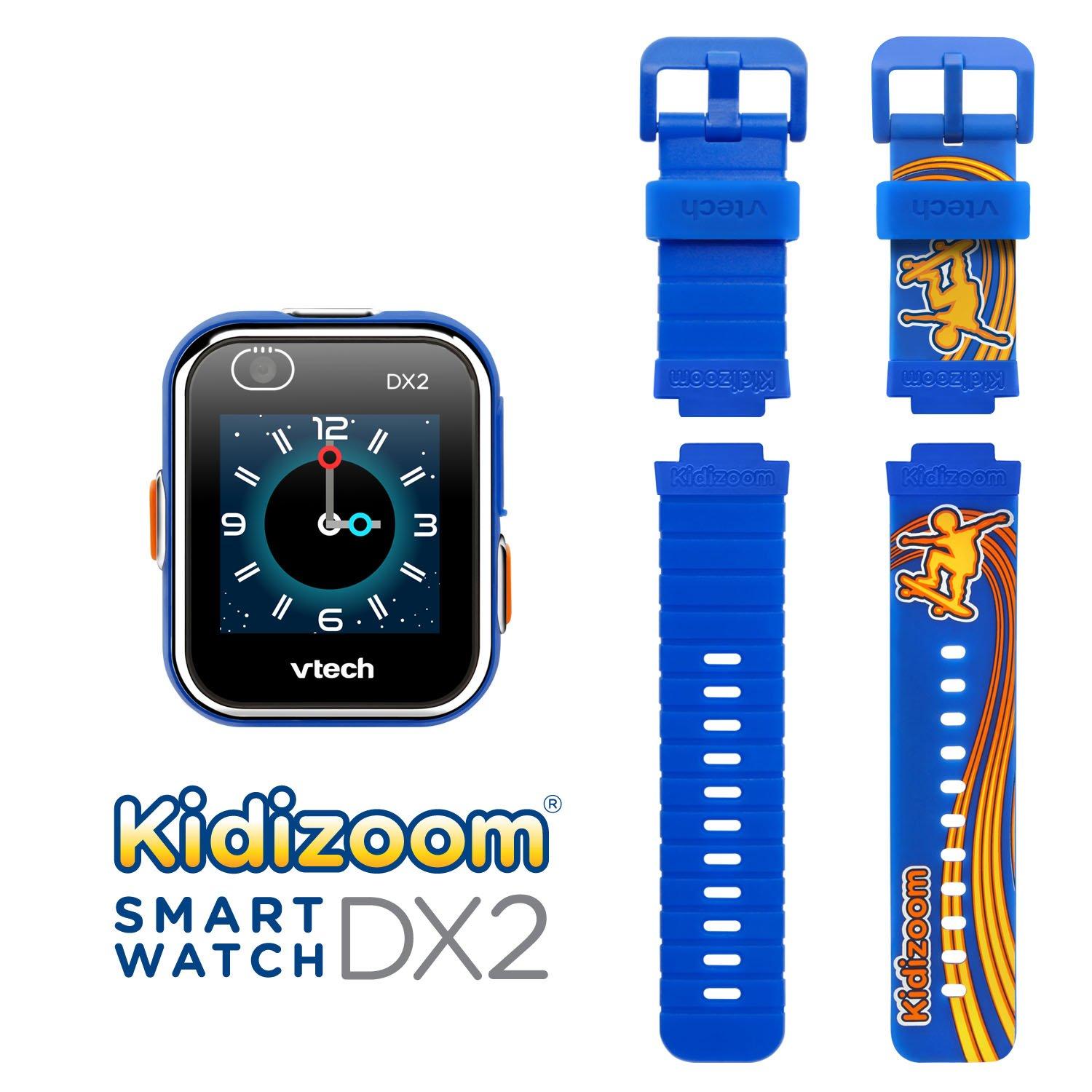 VTech VTech KidiZoom Smartwatch DX2, Special Edition Skateboard Swoosh with Bonus Royal Blue Wristband