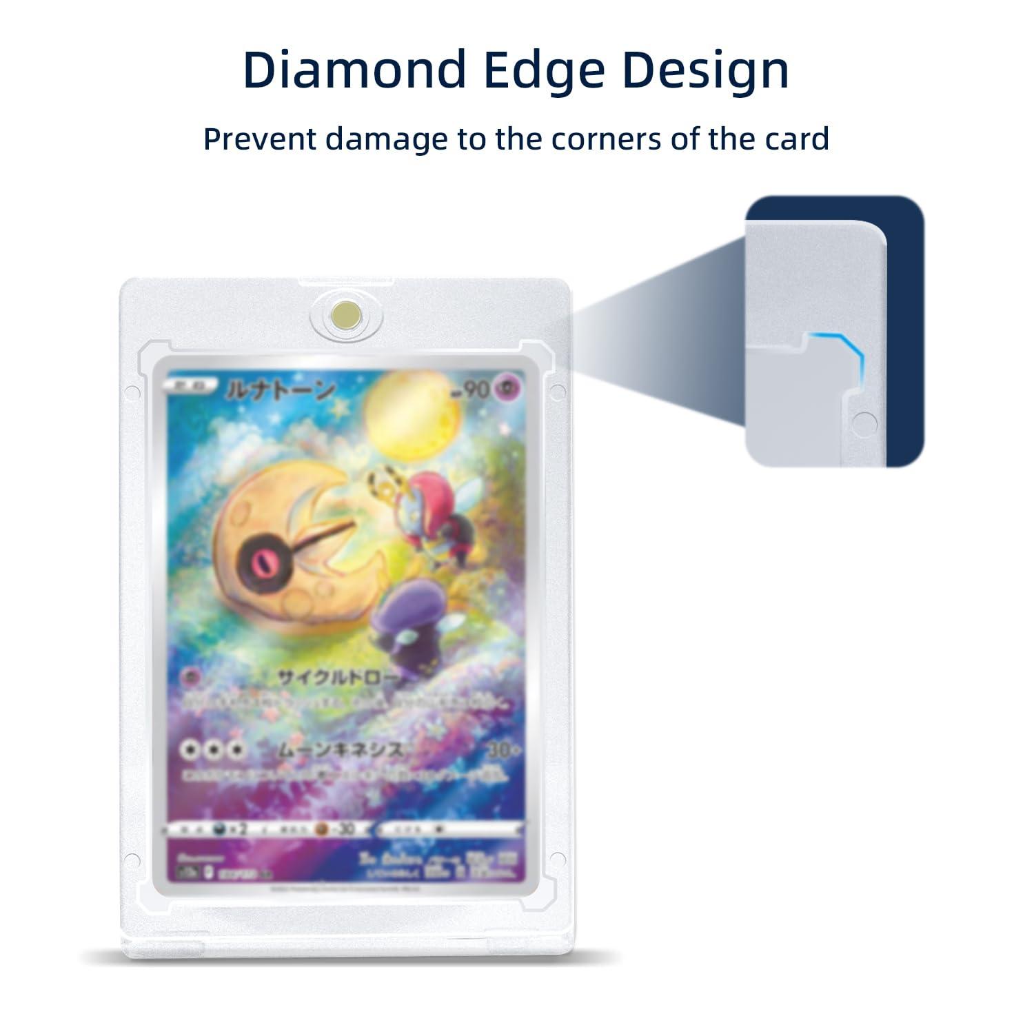 Wigearss Wigearss Pack of 10 35PT Magnetic Card Holder UV Protection Transparent Card Frame Card Sleeves Protective Cases for Pokemon, Magic, Yugioh, Sports Card Collection