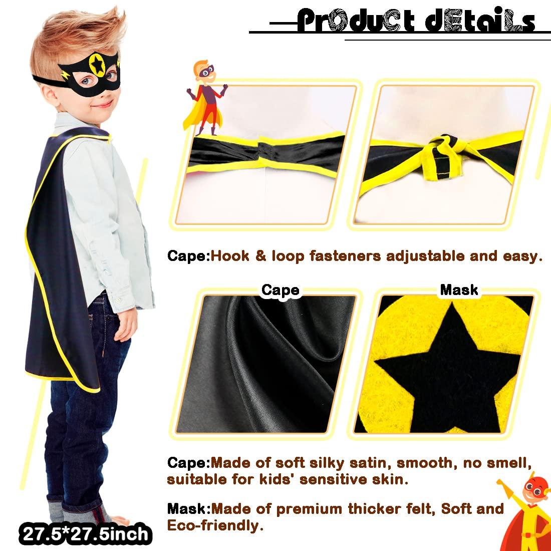 iROLEWIN iROLEWIN Bulk Superhero-Capes for Kids Super Hero Capes and Masks 20 Pack Toddler Dress-up Birthday Party Day School Costume