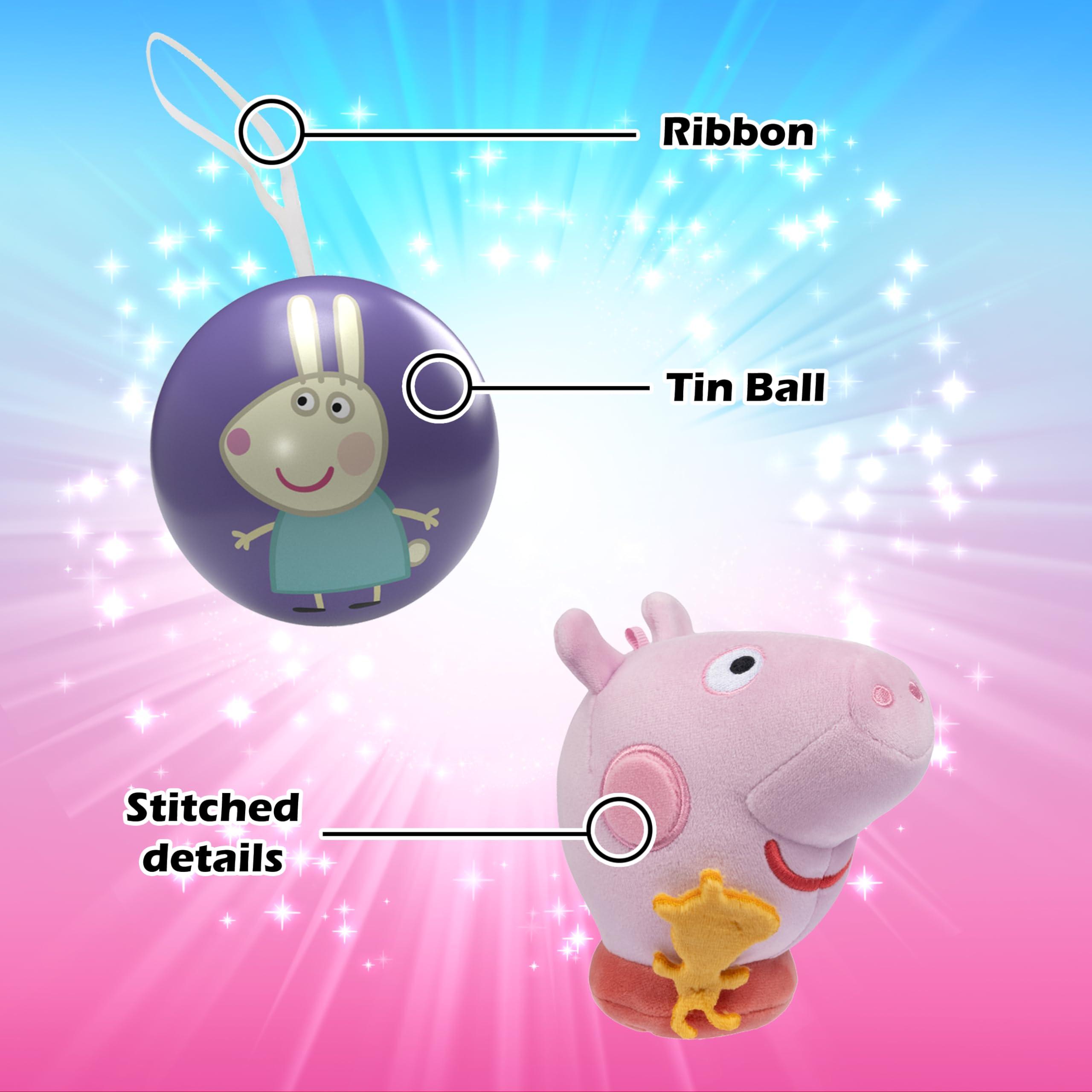 MiraBall MiraBall Peppa Pig Mystery Expandable Maxi Plush to UNbox, Collectible Squishy and Soft Plush with 4 Surprise, Limited Edition, Great Toy Gift, Trendy for Kids Aged 3+ (4-Pack)