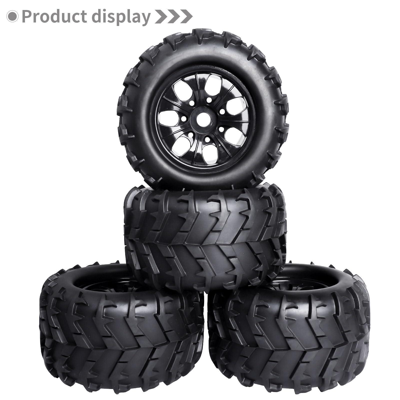 Hobbypark HobbyPark 17mm Hex 1/8 RC Truck Tires and Wheels (Non-Glued) for Traxxas Maxx Tmaxx Erevo 2.0 3.3 Arrma Kraton 6S Notorious HPI Savage Redcat Kaiju