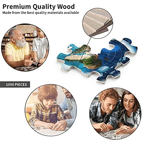Shenghengyu Puzzles Flat Earth with Dome Art DIY Puzzle Toys for Adults and Children, Unique Artistic Jigsaw Puzzles,Challenging Family Puzzles 1000pcs