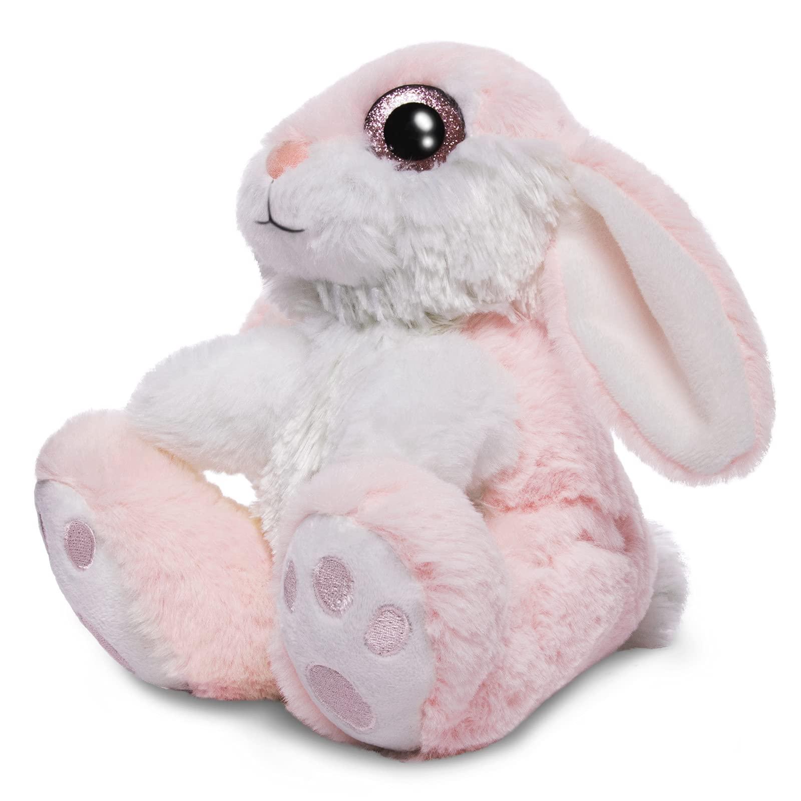 HO-EF HO-EF Bunny Rabbit Stuffed Animal, 8.5\" Plush Bunny with Floppy Ears, Machine Washable& Softness, Rabbit Toys for Girls Boys Kids Babies Great Easter Birthday Gifts Decorations, Pink