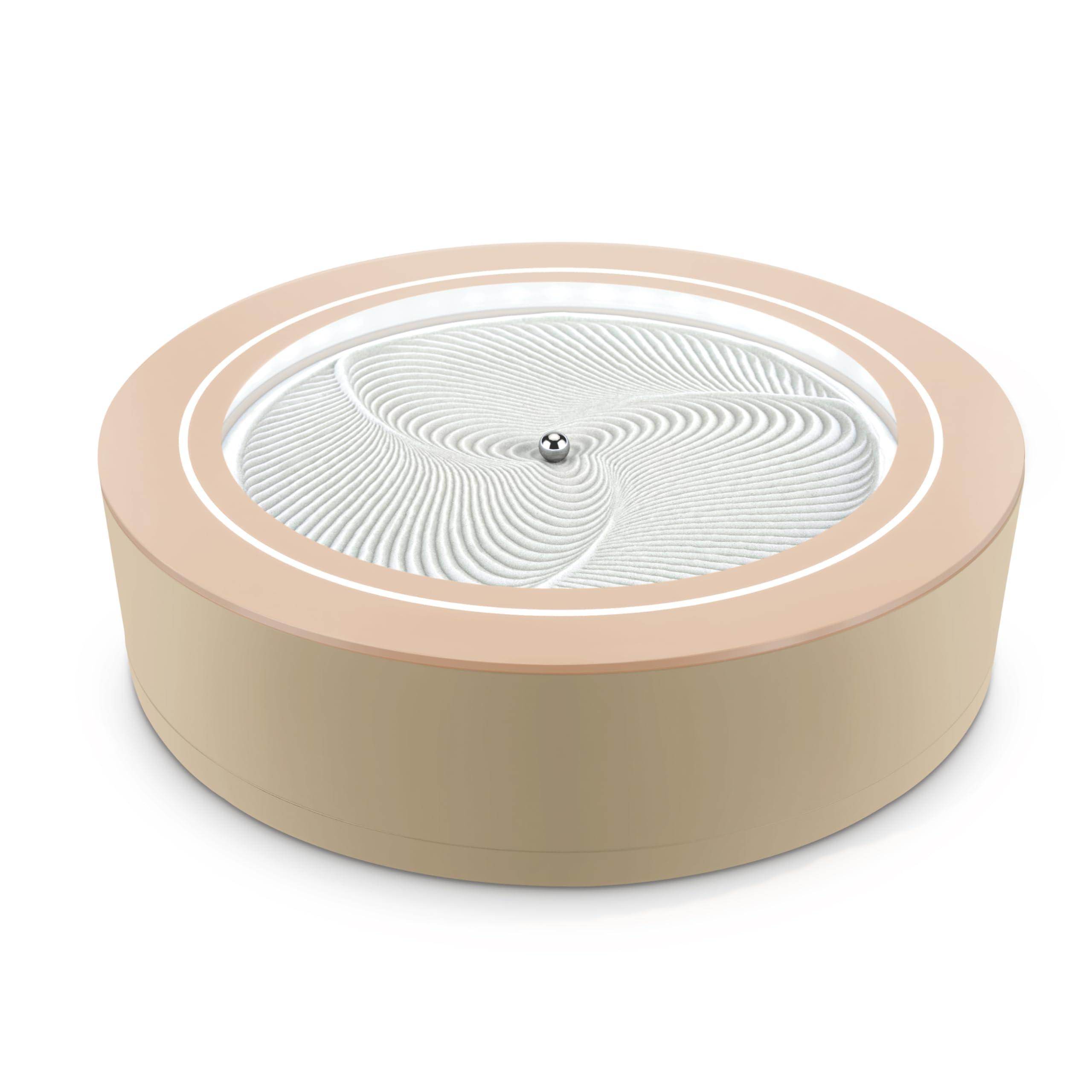 Homedics Homedics 11 Drift Sandscape, Compact Size, Zen Garden, Meditation Accessories, Decorative Sandscape, Smart LED Lighting, Wi-Fi Enabled (Nude)