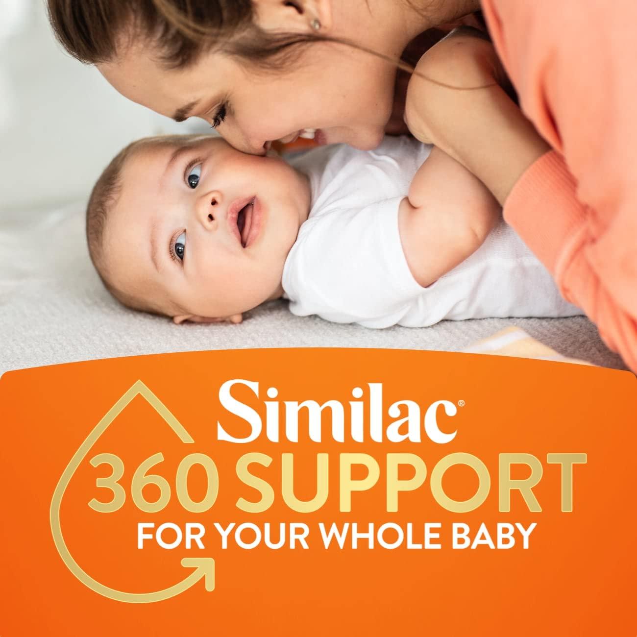 Similac Similac 360 Total Care Sensitive Infant Formula for Fussiness & Gas Due to Lactose Sensitivity, Has 5 HMO Prebiotics, Non-GMO, Baby Formula, Ready to Feed, 8-fl-oz Bottle, Pack of 24