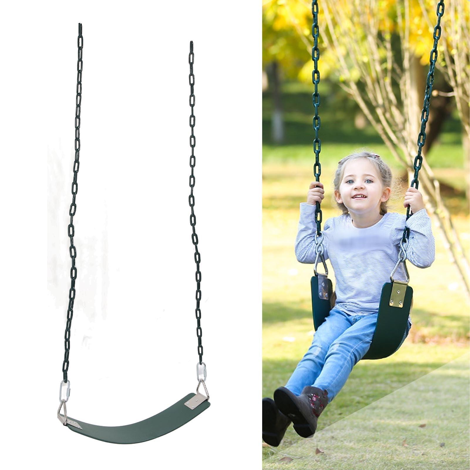 Leapiture Heavy Duty Swing Soft Board Swing Commercial Swing Set Industrial Swing Set Accessories Replacement for Kids Outdoors Playground Green Support 440.9lb