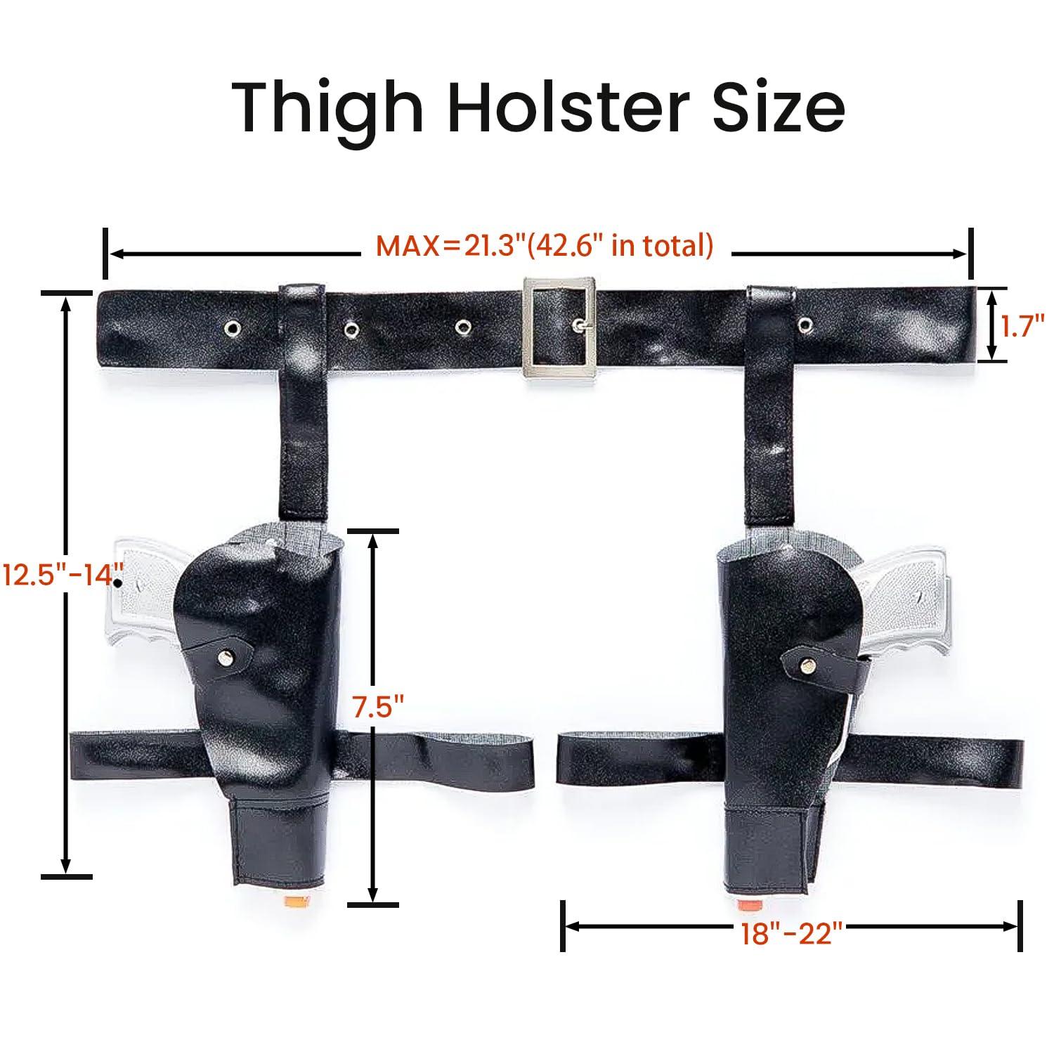 SeptCity Thigh Holster for Women, SEPTCITY Adjustable Leg Holsters for Toy Gun and Pistols, Cool Cowboy Toys Party Accessory Halloween Cosplay Police Costume for Women