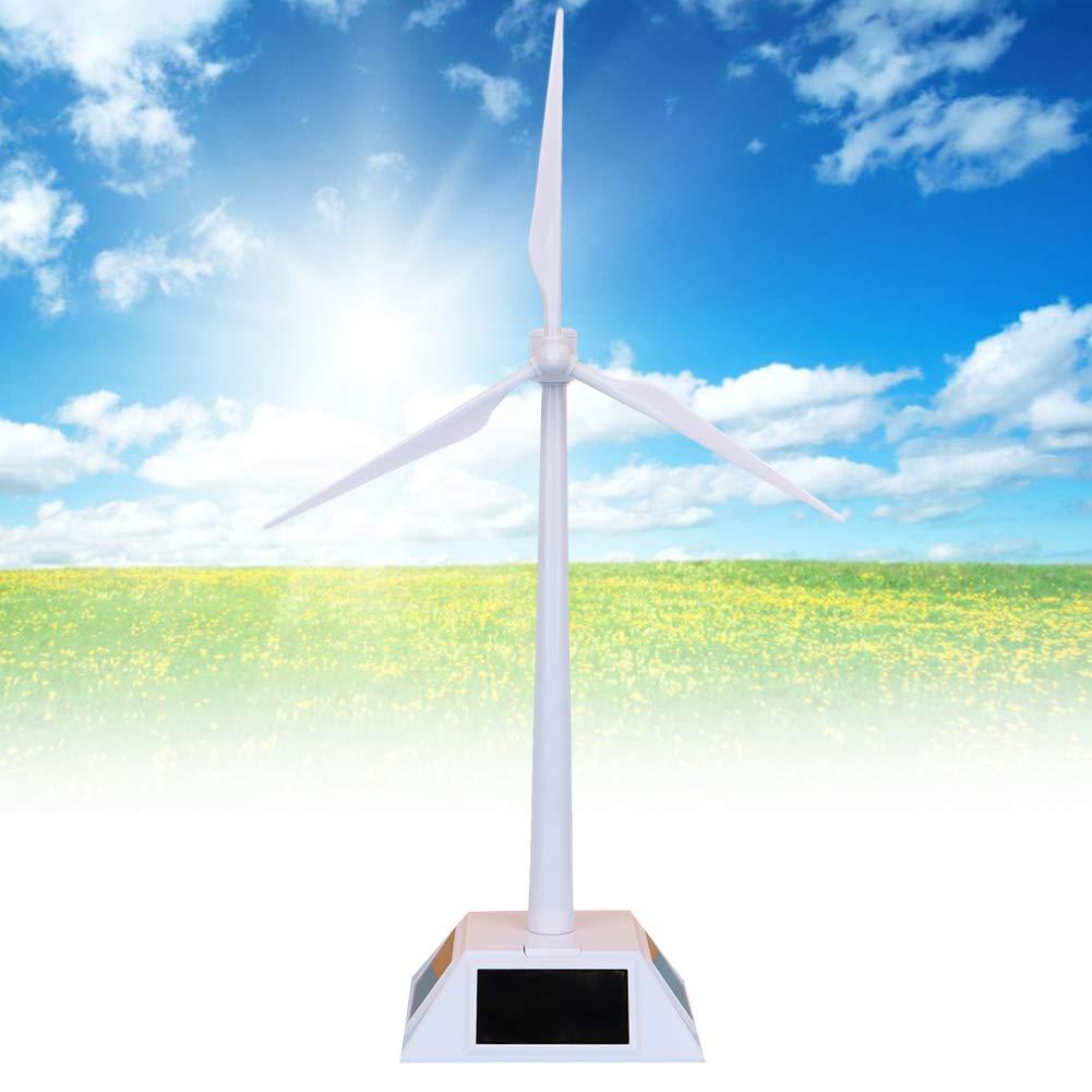 SUNGOOYUE SUNGOOYUE Solar Windmill Toy, White Mini Desktop Solar Powered Windmill Model Home Decor Ornament Science Teaching Tool