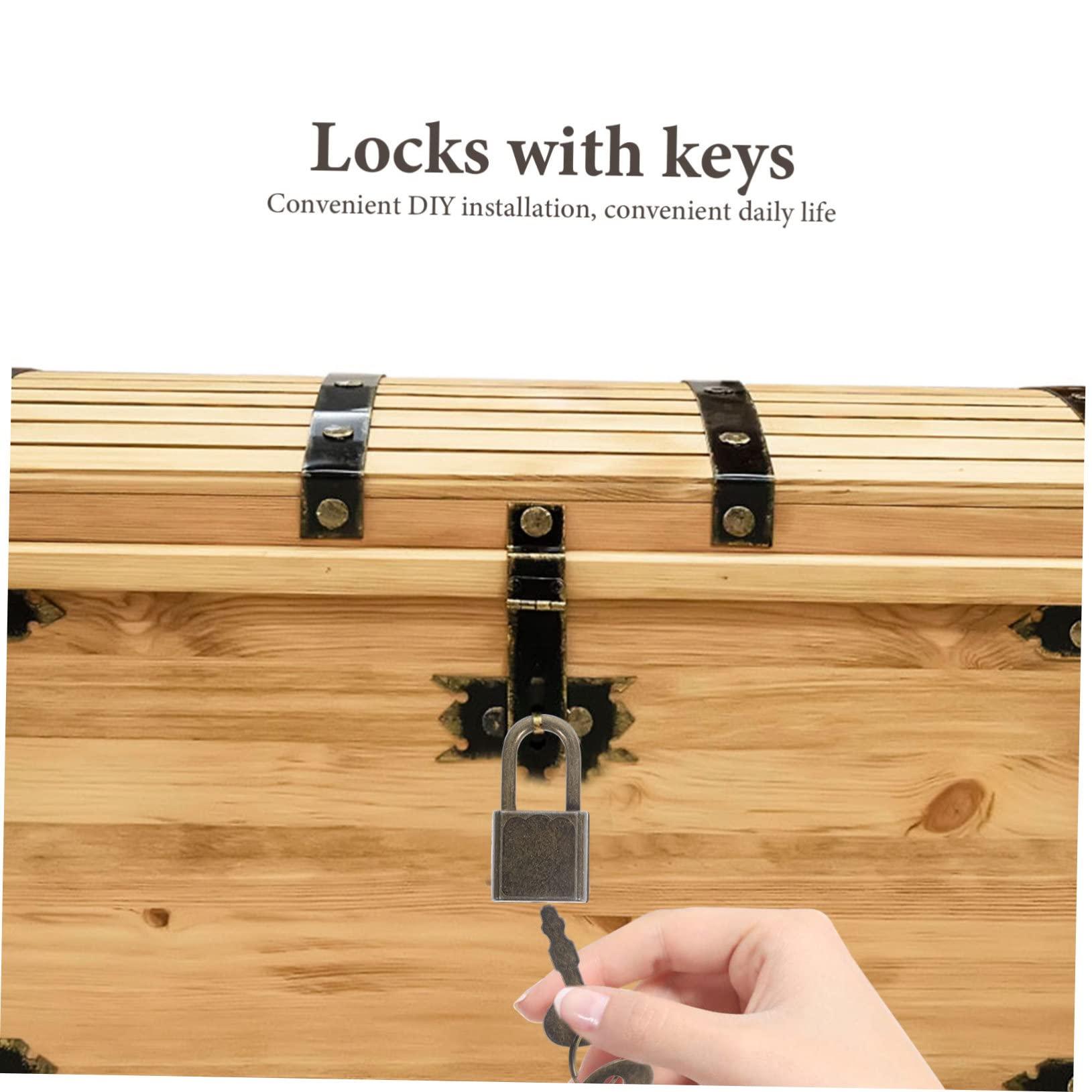 Vaguelly Vaguelly 15 Sets Treasure Chest Lock Padlock with Digital Lock Lockers Key Lock s Locker Lock Combination Lock Padlocks with Keys Combo Lock Bin Kit Door Plastic