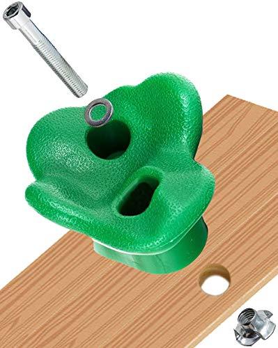 KINSPORY KINSPORY 10Pc Colourful Pig Nose Shape Children Rock Climbing Holds Indoor Outdoor Kids Playground Build with Two Blue Handles - Mounting Hardware Kit Included