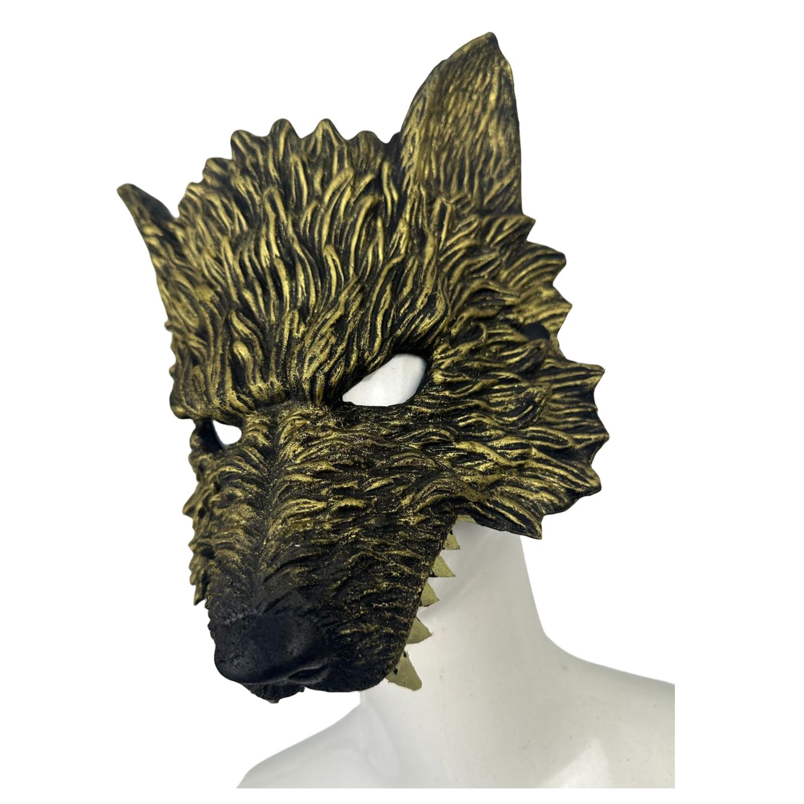 HIPIHOM HIPIHOM Golden Mask, Novelty Mask Halloween Cosplay Party Performance Costume Prop Mask for Man Cosplay