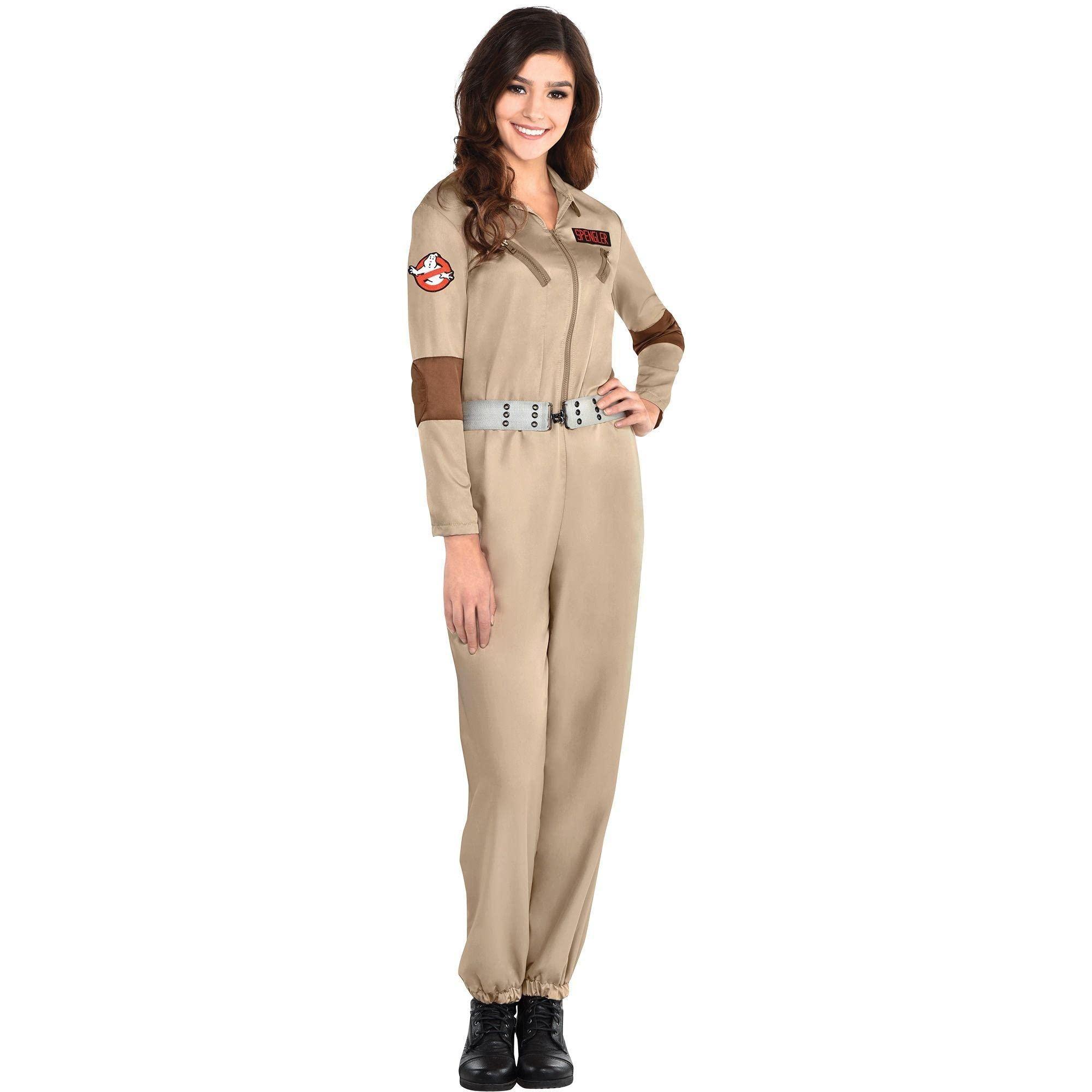 amscan Party City Classic Ghostbusters Halloween Costume for Women, Medium (6-8), Includes Badges Multicolor