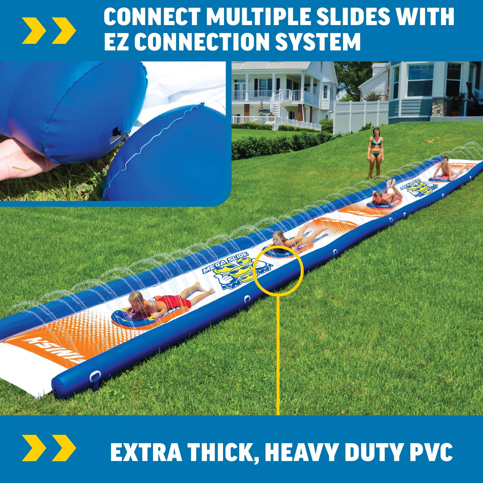 WOW Sports Wow Sports Mega Slide, Slip and Slide for Adults and Kids, Giant Backyard Waterslide with Sprinkler, Extra Long 25 ft x 6 ft