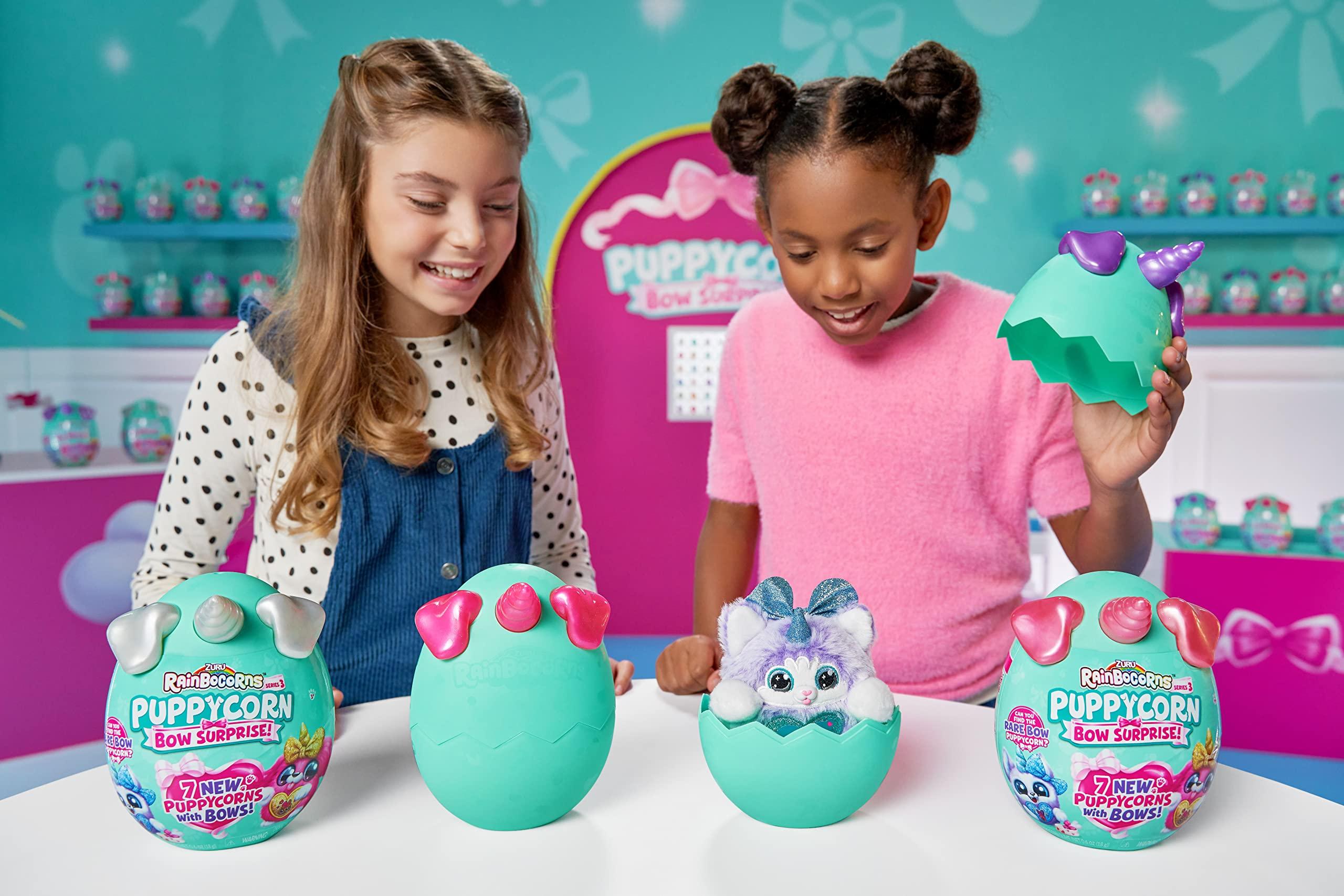 Rainbocorns Rainbocorns Puppycorn Surprise Series 3 (Poodle) by ZURU, Collectible Plush Stuffed Animal, Surprise Egg, Sticker Pack, Slime, Dog Plush, Ages 3+ for Girls, Children