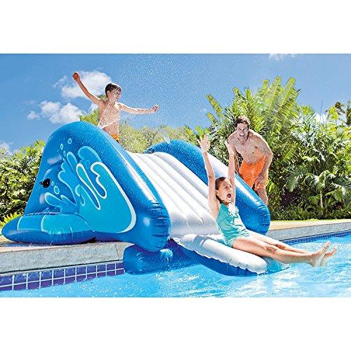 Intex New Shop INTEX Kool Splash Inflatable Swimming Pool Water Slide + Quick Fill Air Pump