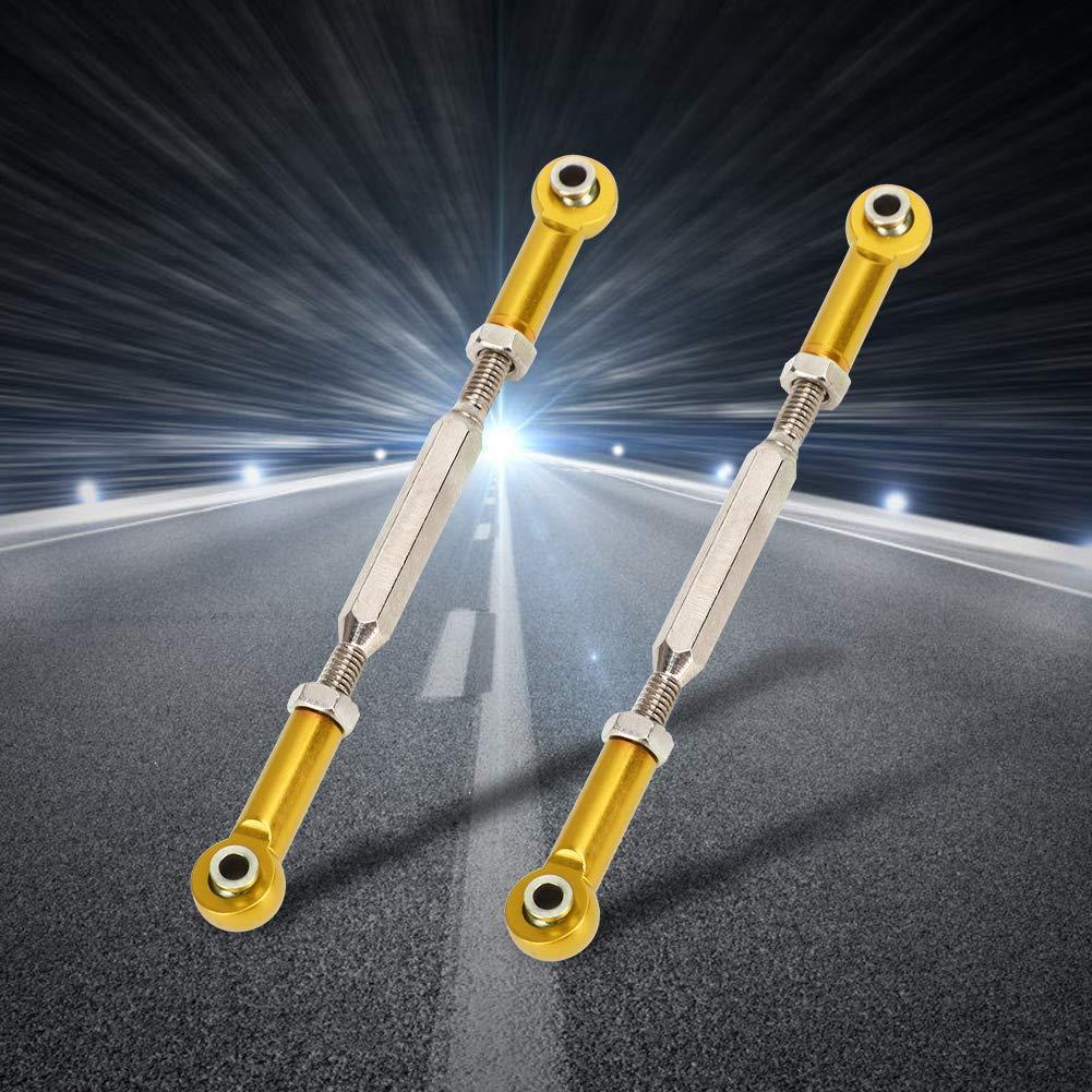 Drfeify RC Car Push Rod, 88mm Aluminum Alloy Adjustable Push Rods Compatible with 1/10 RC Car , 6Pcs(Golden)