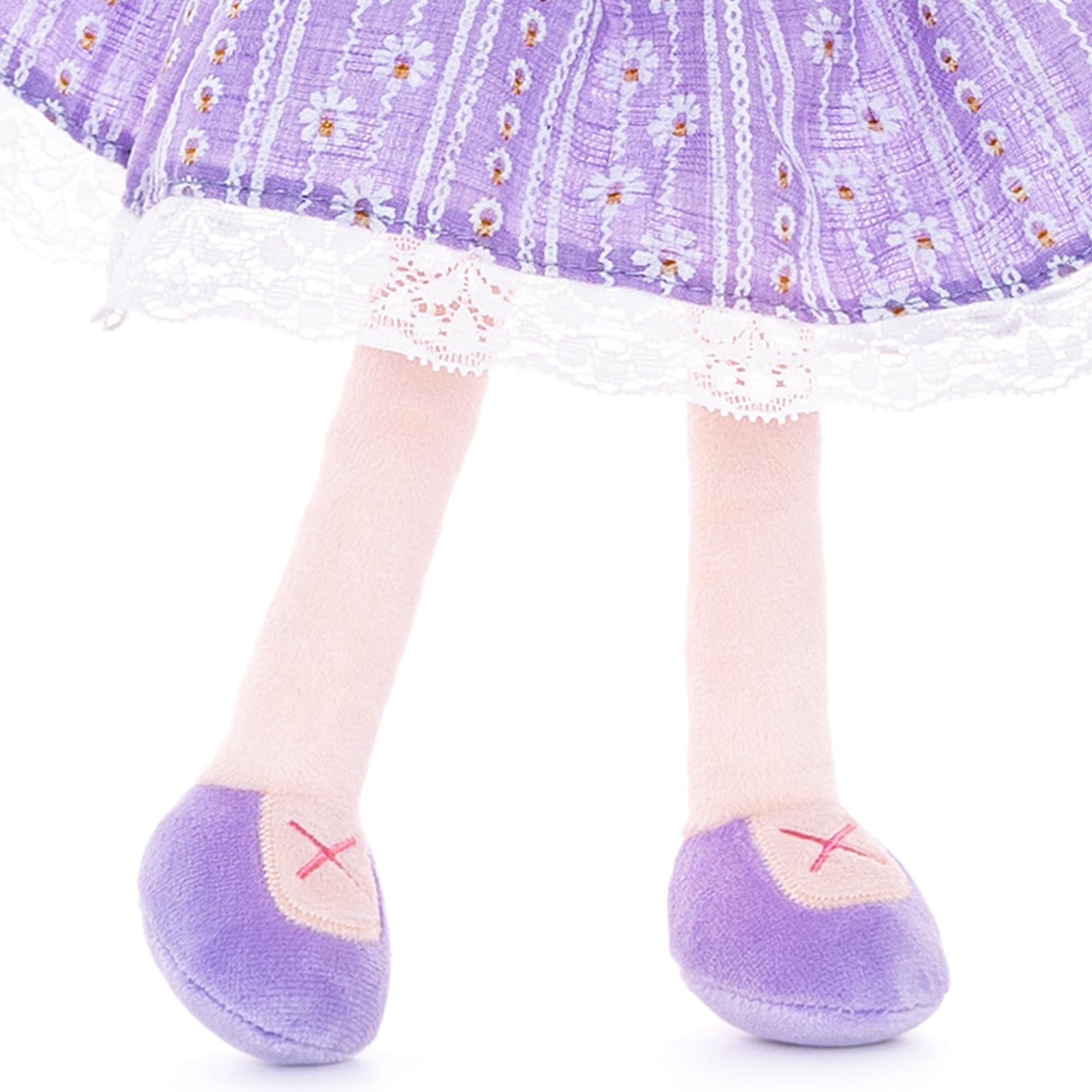 Gloveleya Gloveleya Dolls Baby Girl Gifts Soft Plush Lavender Daisies Doll 16 inches
