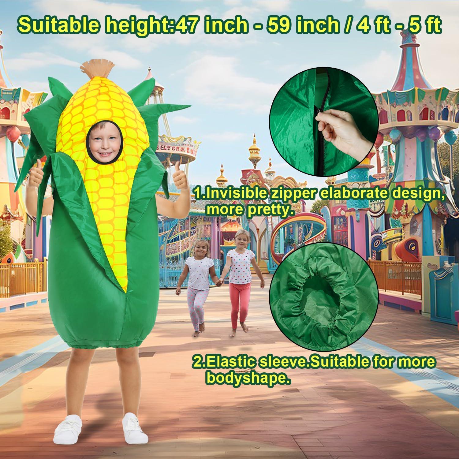 Spinosaurus Spinosaurus Thanksgiving Inflatable Corn Costume for Kids Inflatable Food Costumes Halloween Funny Costume Blow Up Costumes for Boys Girls