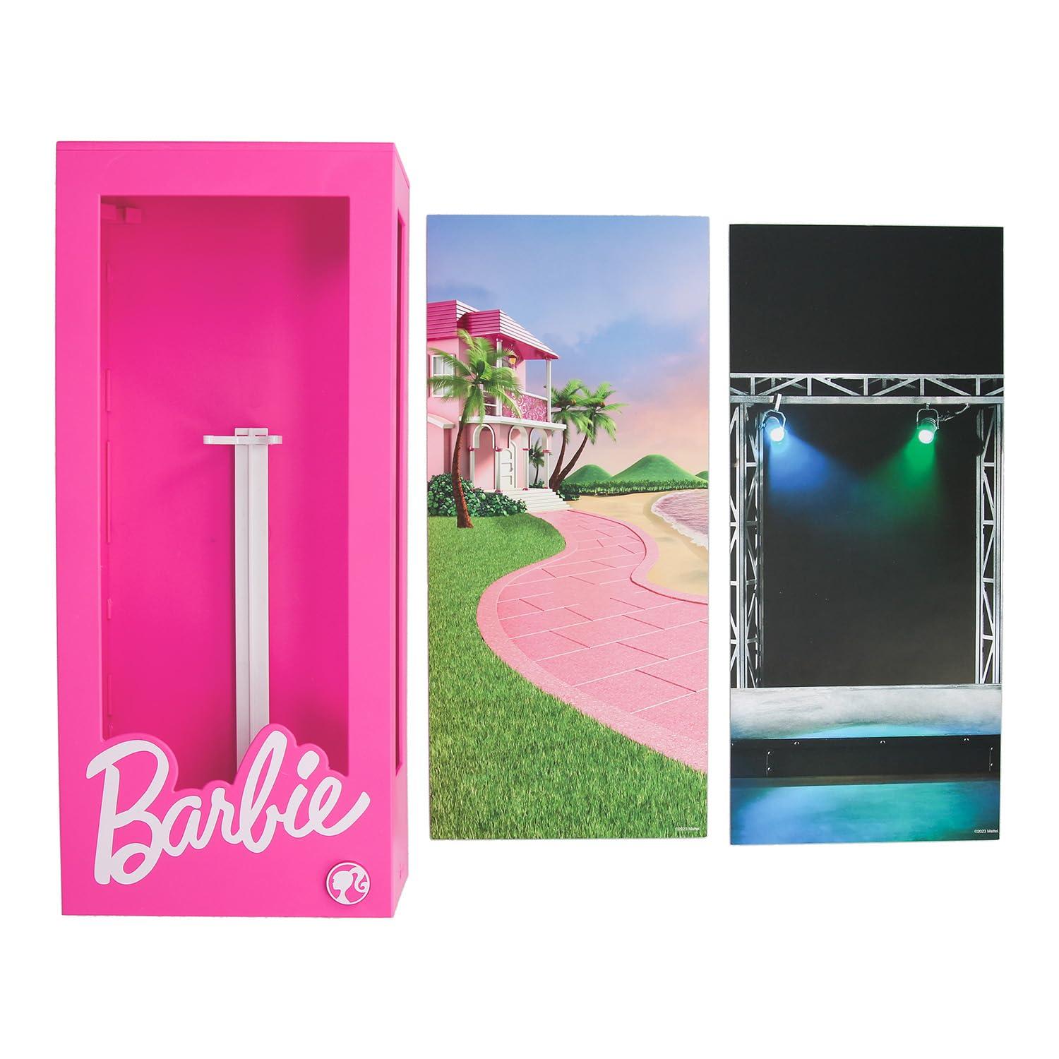 Paladone Barbie Doll Light Up Display Case Storage Box, 13\" Tall, Collectible Doll Holder and Container