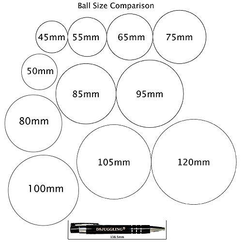 DSJUGGLING DSJUGGLING 2.16" Clear Acrylic Contact Juggling Ball, Dia. 55mm Transparent Acrylic Ball for Small Hands