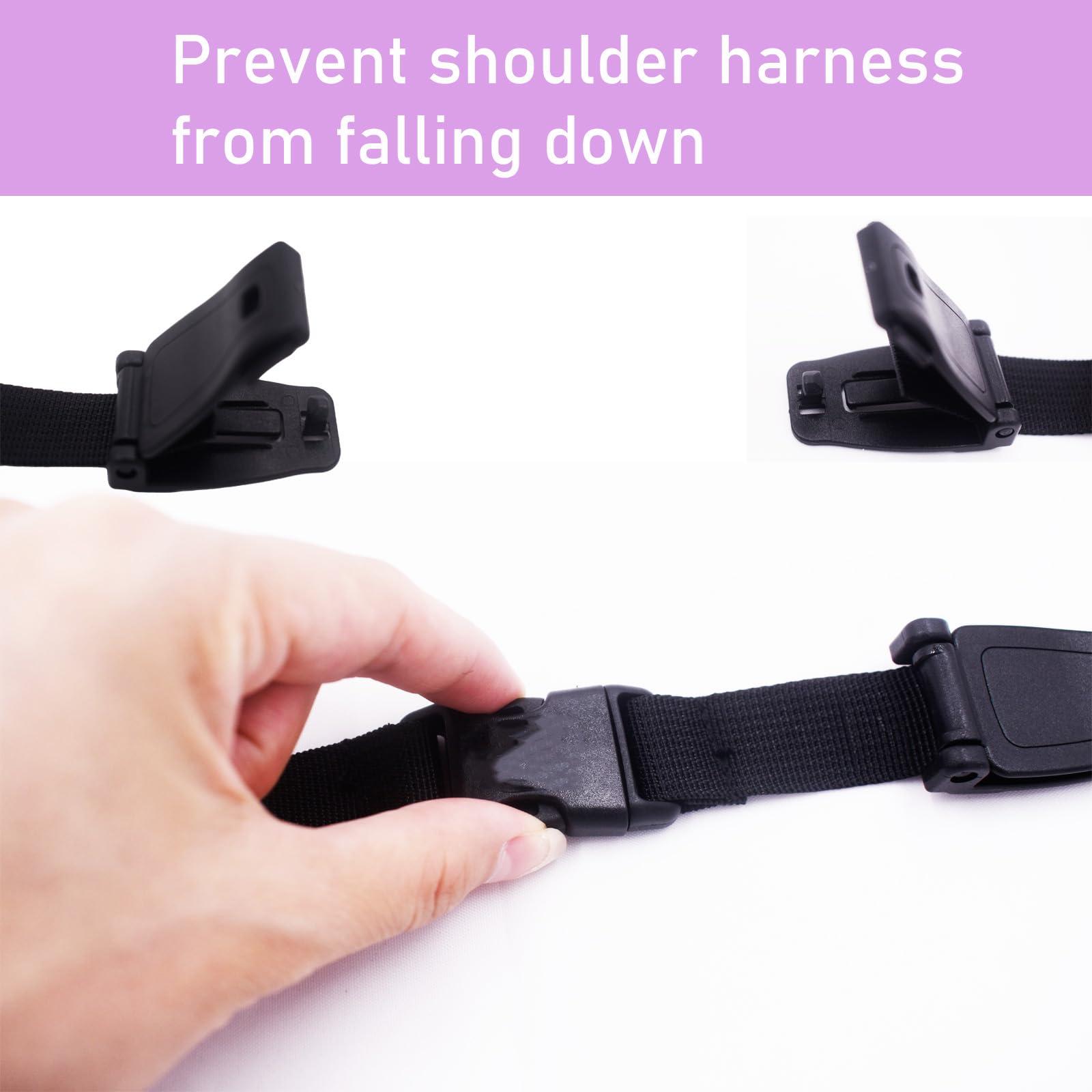 LiXiongBao Seat Chest Harness Clip,Anti Escape Car Seat Strap Baby Harness Chest Clip,Baby Anti-Slip Safety Strap,for Car Seats,Strollers,High Chairs,Baby Carrier,Schoolbags(Black)