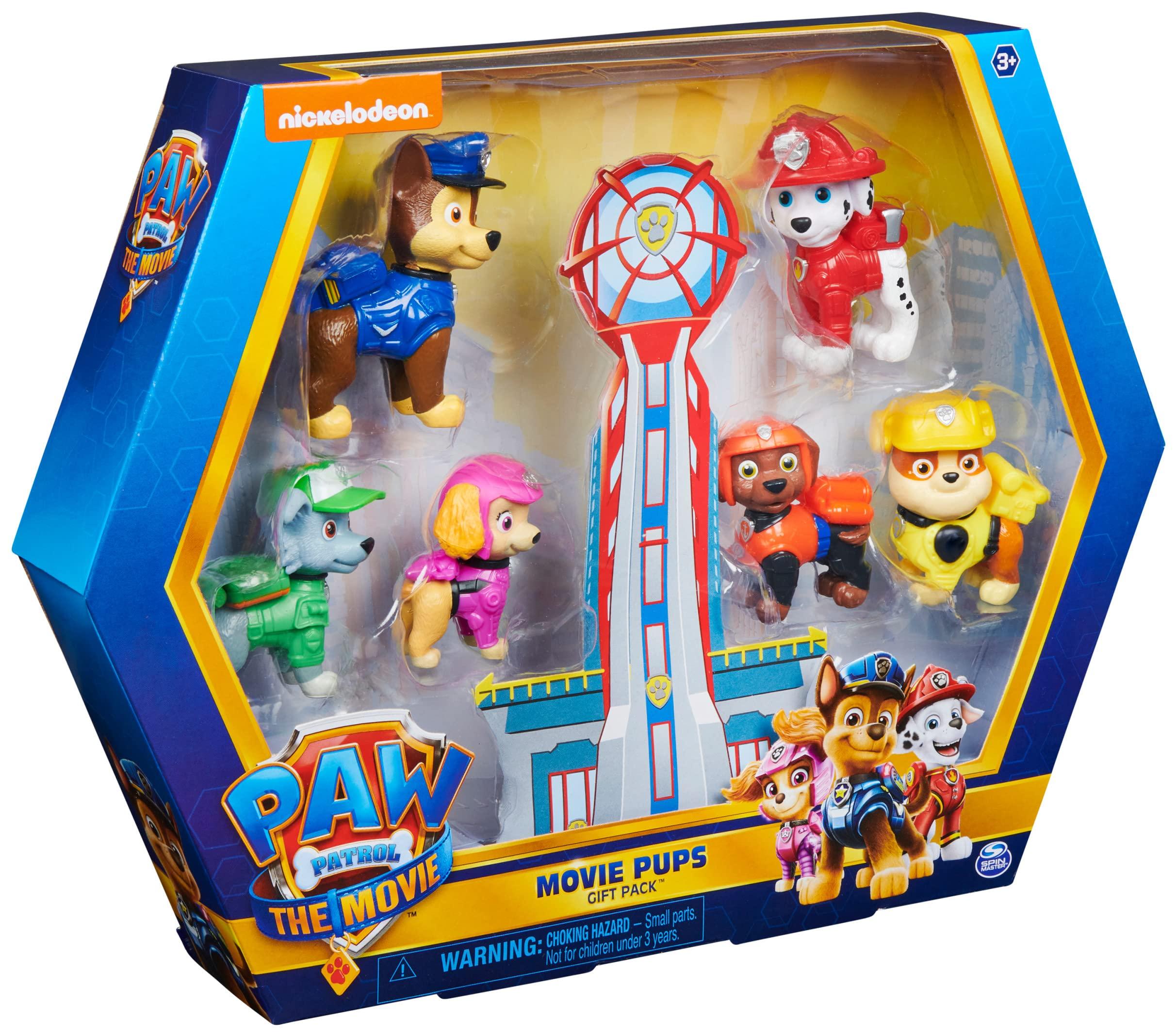 Paw Patrol Paw Patrol, Movie Pups Gift Pack with 6 Collectible Toy Figures, Kids Toys for Ages 3 and Up