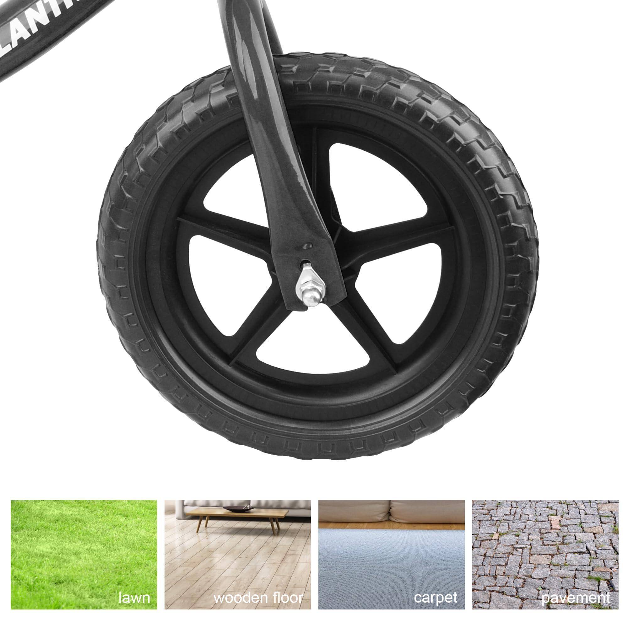 Elantrip Elantrip Balance Bike, Lightweight Black Toddler Bike for 1-3 Year Old Boys, Birthday Gift Toys for 1-3 Year Old Boys and Girls, No Pedal Bikes for Kids with Adjustable Handlebar and seat