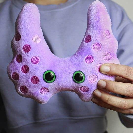 GIANT MICROBES GIANTmicrobes Thyroid Plush, Thyroid Stuffed Animal, Thyroid Surgery Recovery Gifts, Lupus Gifts, Thyroid Cancer Awareness, Endocrinologist Gift, Endocrinology Gift, Thyroidectomy, Hypothyroid Gift