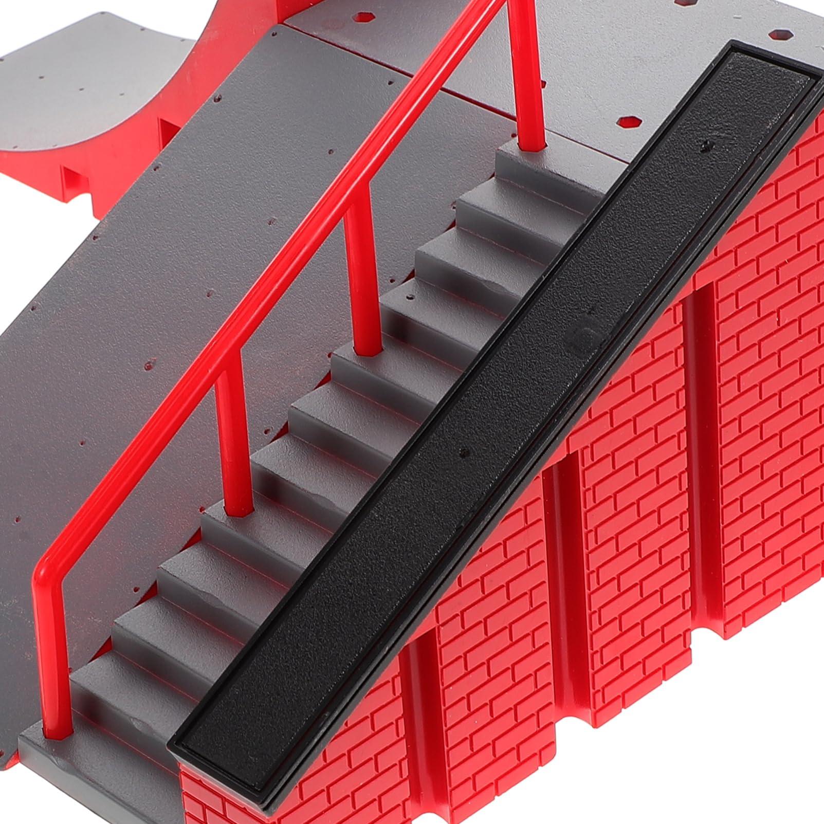 ibasenice ibasenice Finger Skateboard Park Ramp, Finer Skateboard Ramps Toys Finger Skate Park Toy with Ramps Replacement for Adults Kids A