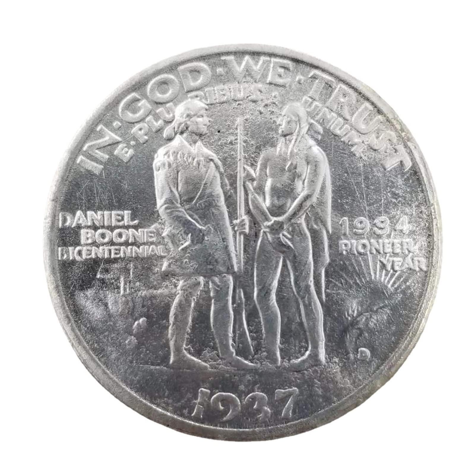 XIANGBINXUAN XIANGBINXUAN Antique Arts and Crafts United States USA1937 (1934) Silver Dollar Commemorative Coin Sliver Color Plated Commemorative Coin Badge Medal Souvenir Party Arts Gifts Souvenir