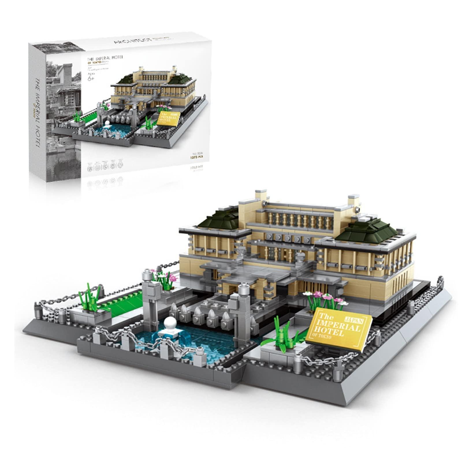 GGOOT GGOOT Modular Building Set Building Blocks House, 1375 Pcs Imperial Hotel Tokyo Architecture Model Building Kit World Famous Micro Diamond Bricks Model Construction Set to