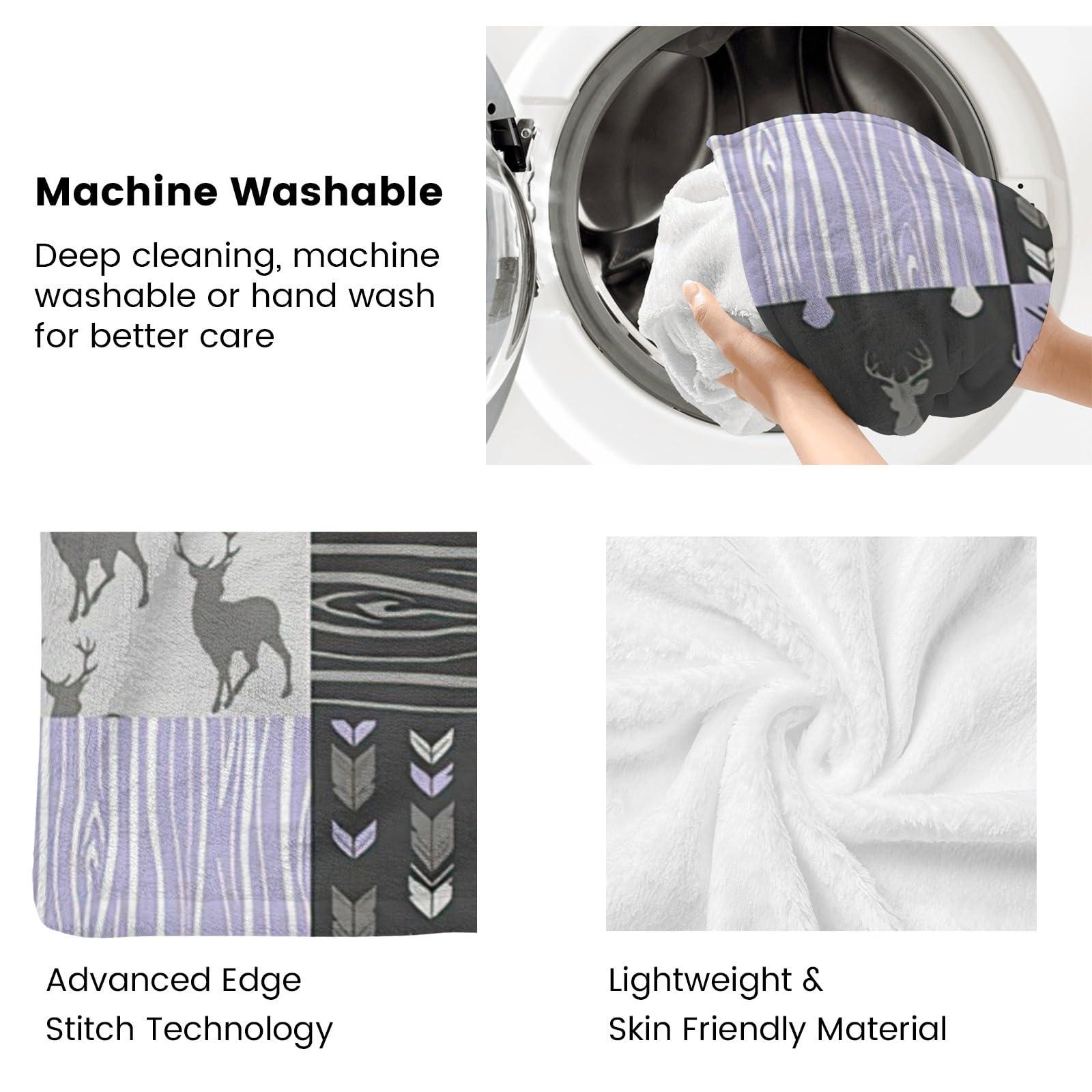 CADE Custom Blanket with Name Customized Blanket for Kids Adults Personalized Name Blanket for Baby Girl Boy Custom Woodland Blanket Custom Baby Gifts