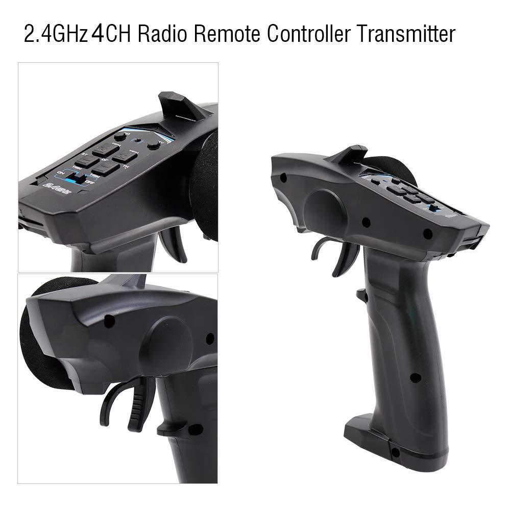 01 02 015 01 02 015 RC Car Transmitter, Throttle Fine Tuning Remote Control Receiver 2 Speed Adjustment 2.4GHz 4CH with LED Light for Electrical Equipments