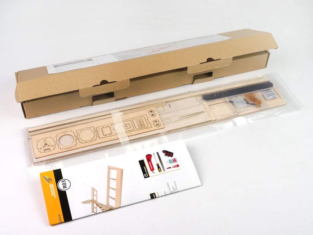VilogaRC VilogaRC Balsa Wood Airplane R03 STICK-06 Model Aircraft, 580mm Wingspan Laser Cut Unassembled Flying Model Aircraft to Build, DIY RC Airplane Kit for Adults Beginners (KIT+Motor+ESC+Servos+Covering)