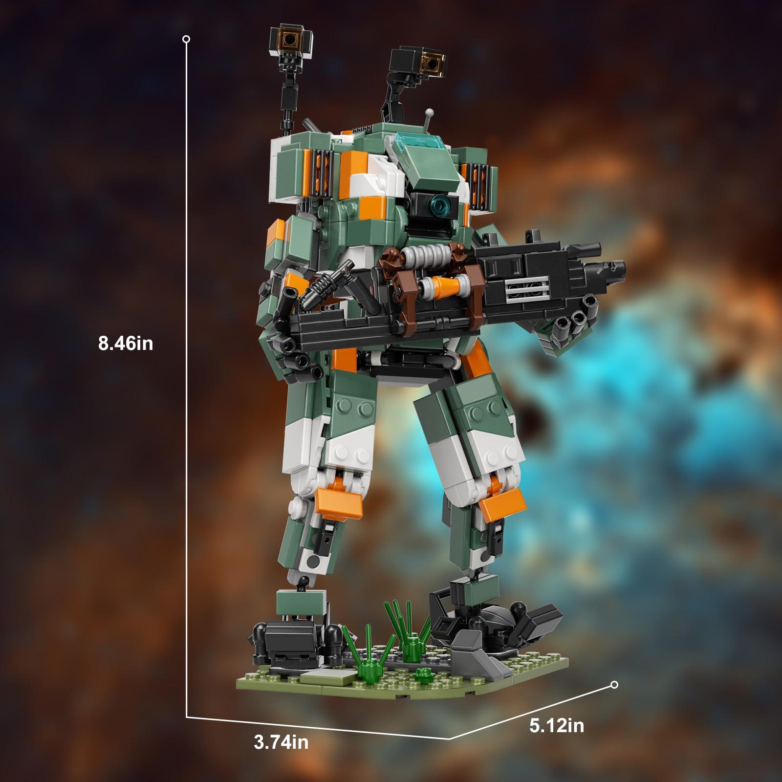 Aundblock Aundblock BT-7274 Titan Mecha Robot Building Kit, Vanguard-Class Game Mech Action Figure Cool Robots Toys, with Stable Pedestal, Suitable for Fans Boys Kids Birthday Christmas (528 PCS)