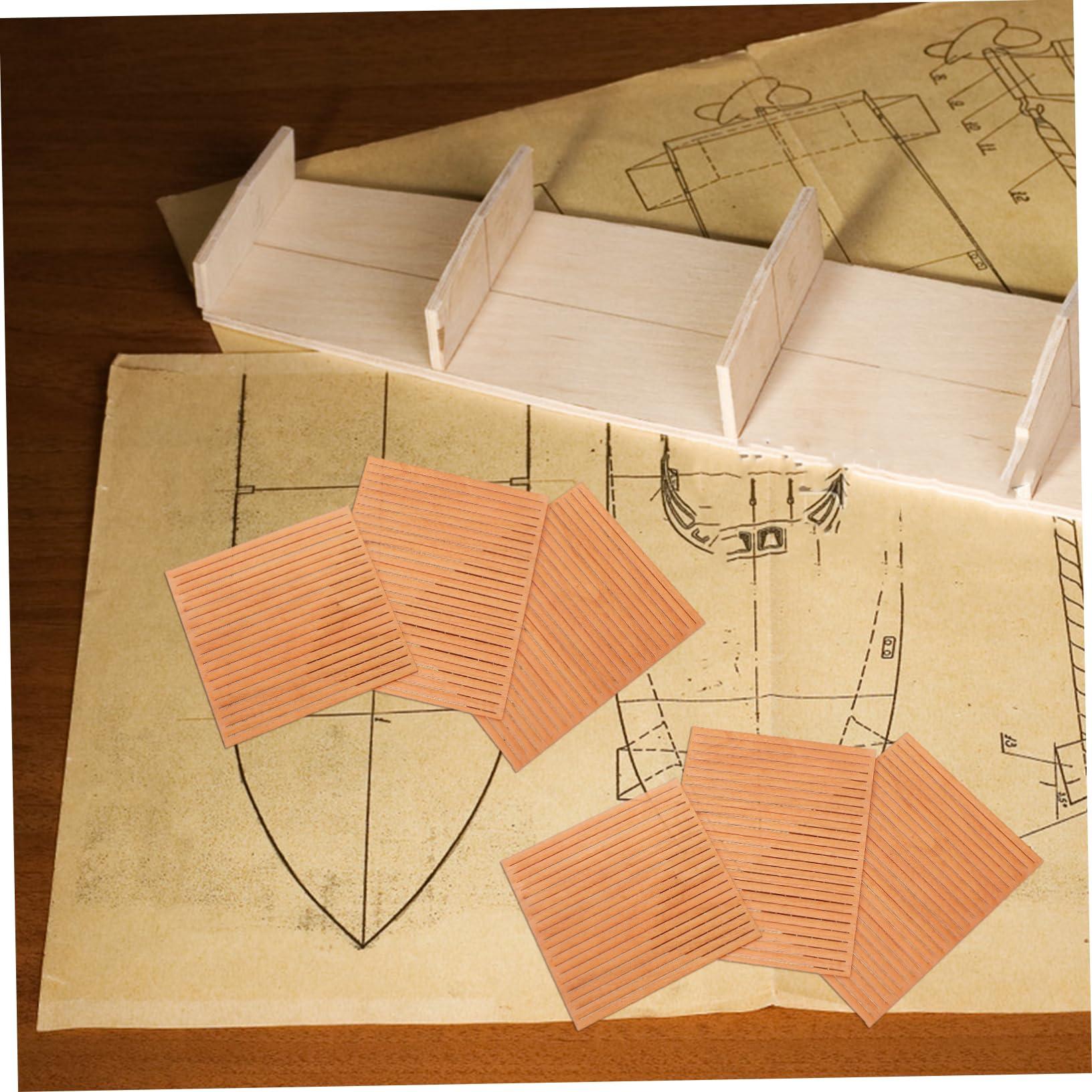 QUMIIRITY QUMIIRITY DIY Boat Model Flooring Material 80pcs Miniature Floorboard Realistic Solid Wood Mini Decking for Craft Projects