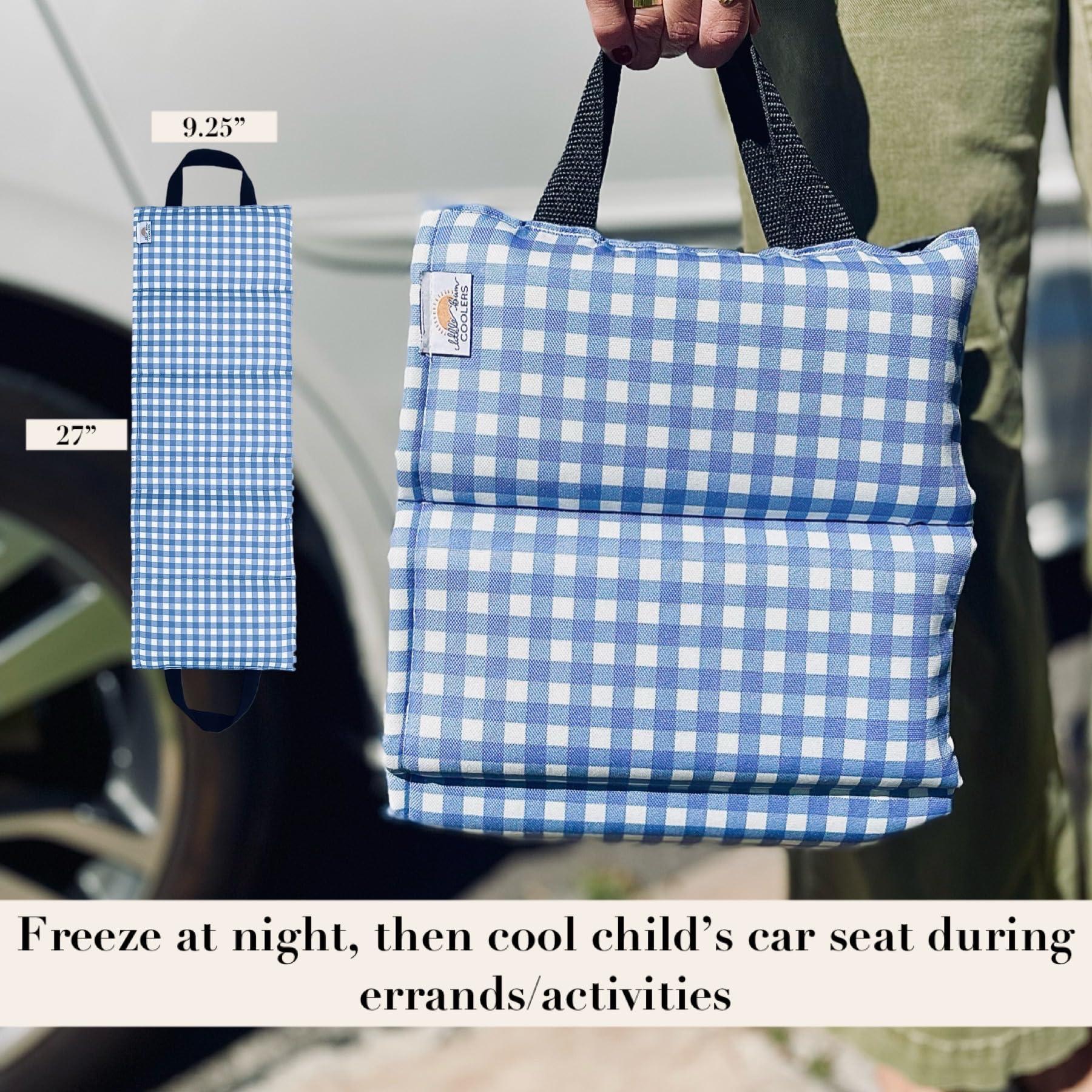 Little Bum Coolers Little Bum Coolers Original Car Seat Cooler Washable Insulated Ice Pack Infant Car Seat Cooling Cushion Mat for Hot Weather Multifunctional Baby Cooling Pad (Gingham)