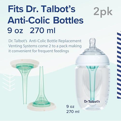 Dr. Talbot\'s Dr. Talbot's Anti-Colic Bottle Replacement Valves - Feeding Supplies for Newborn - (2-Pack) 9 oz Bottle Replacement Venting System
