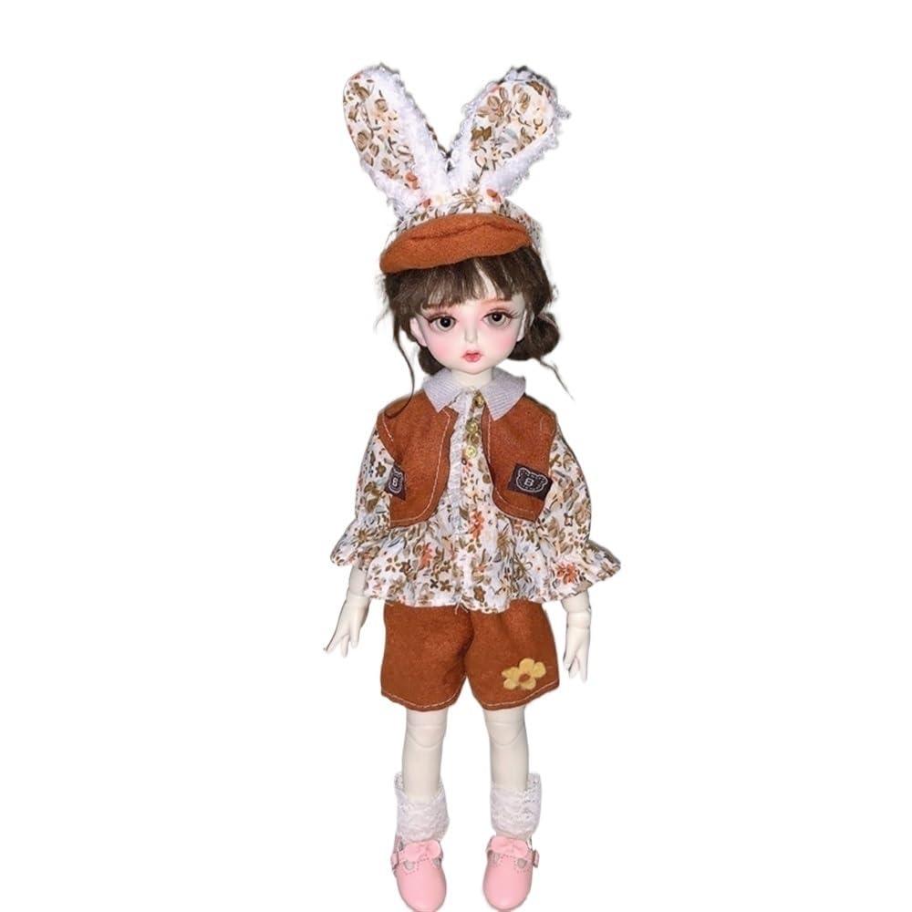 OCcBns OCcBns BJD Doll 1/6 Dolls 30 cm Ball Jointed Doll DIY Toys with T-Shirt, Vest Coat, Short Pants, Hat (Clothes Only, Doll and Shoes Not Included)